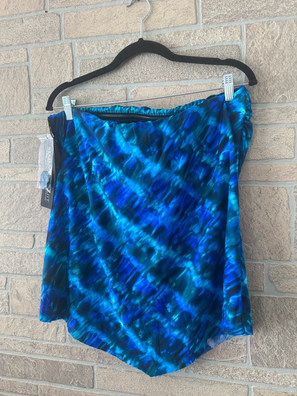 NWT MIRACLESUIT flora aura hankini underwire tankini top in blue size 16 - Picture 6 of 6